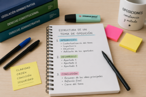 cómo estructurar un tema de oposición