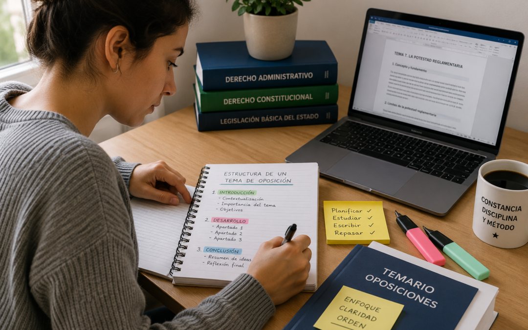 Cómo estructurar un tema de oposición y destacar en el examen