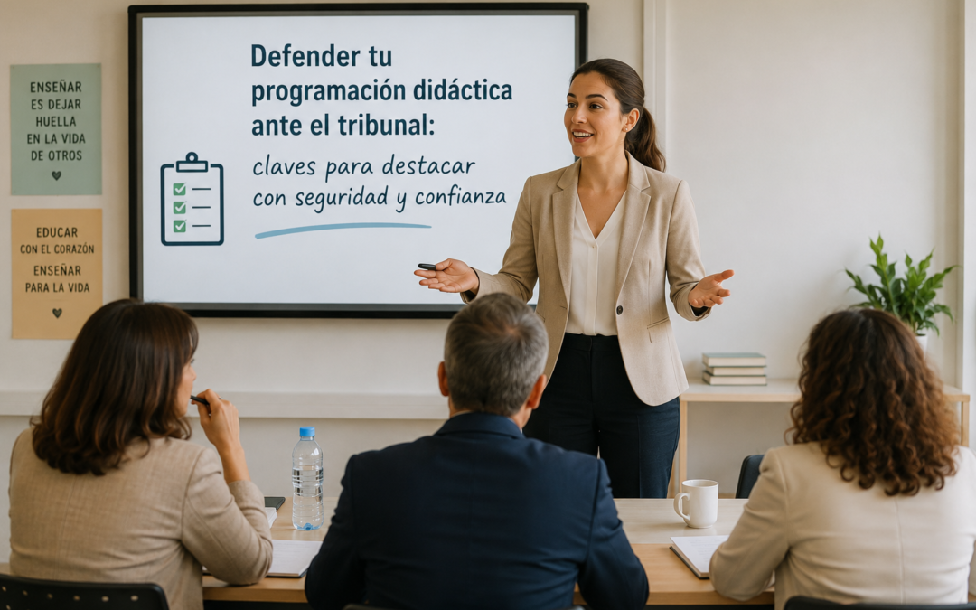 Cómo defender la programación didáctica ante el tribunal y transmitir seguridad desde el primer minuto